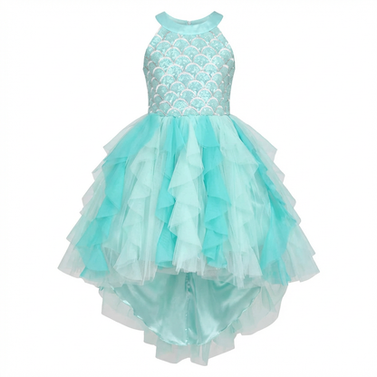 Sunny Fashion Girls Pink Sequin Hi-Lo Party Dress