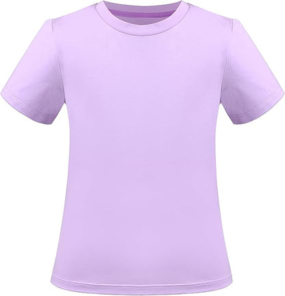 Sunny Fashion Girls Pink Heart Tulle Skirt Set – Cute Striped T-Shirt & Pleated Mesh Outfit