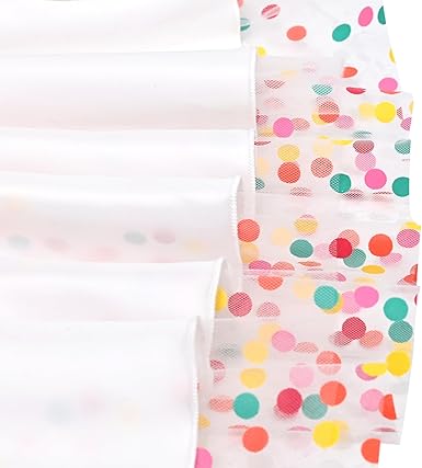 Sunny Fashion Girls Rainbow Polka Dot Tulle Dress with Ribbon Waist