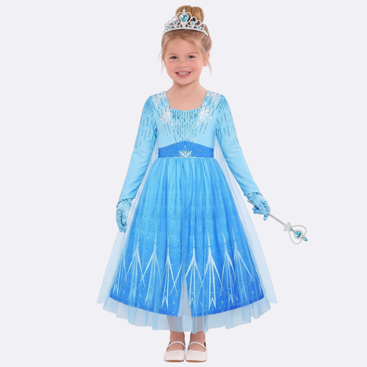 Sunny Fashion Girls Ice Princess Cape Costume Dress