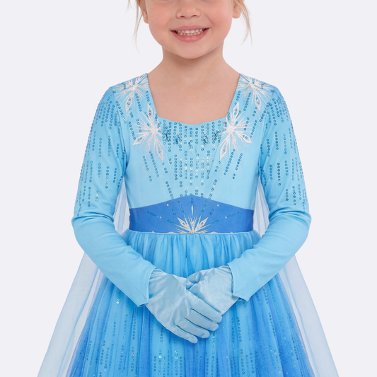 Sunny Fashion Girls Ice Princess Cape Costume Dress