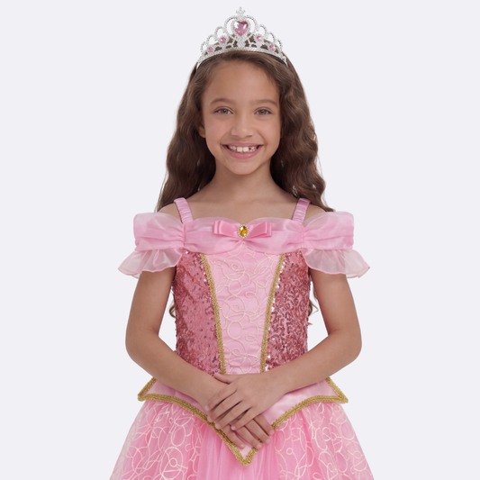 Sunny Fashion Girls Princess Aurora Off Shoulder Ball Gown Costume Dress