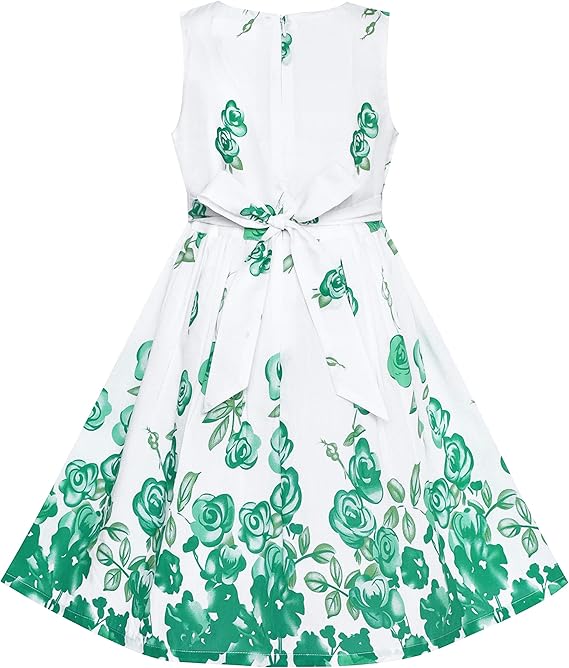 Sunny Fashion Girls Elegant Bow A-Line Dress