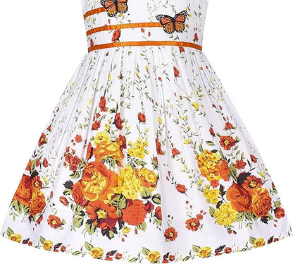 Sunny Fashion Girls Elegant Bow A-Line Dress – 4 Colors Available