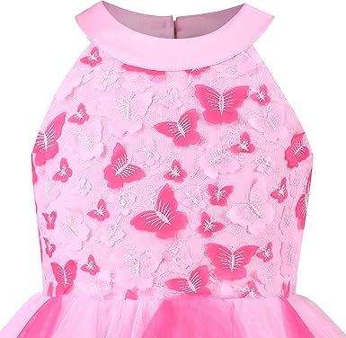Sunny Fashion Girls Pink Sequin Hi-Lo Party Dress