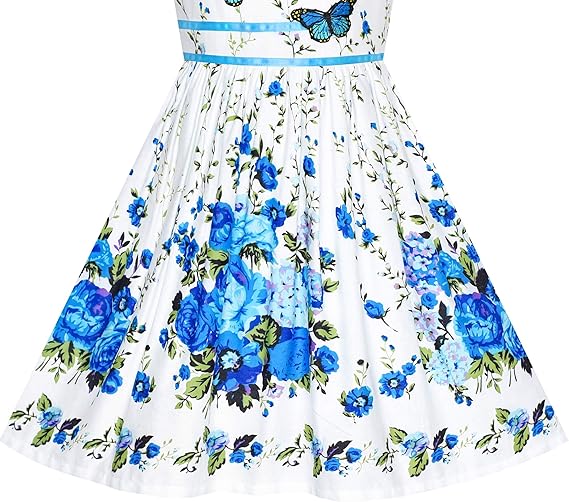 Sunny Fashion Girls Elegant Bow A-Line Dress – 4 Colors Available