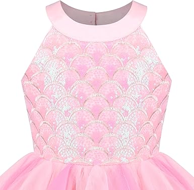 Sunny Fashion Girls Pink Sequin Hi-Lo Party Dress