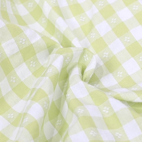 Sunny Fashion Girls Blue Gingham Plaid Ruffle Cotton Dress