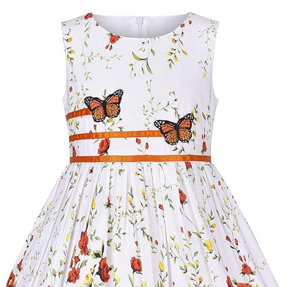 Sunny Fashion Girls Elegant Bow A-Line Dress – 4 Colors Available