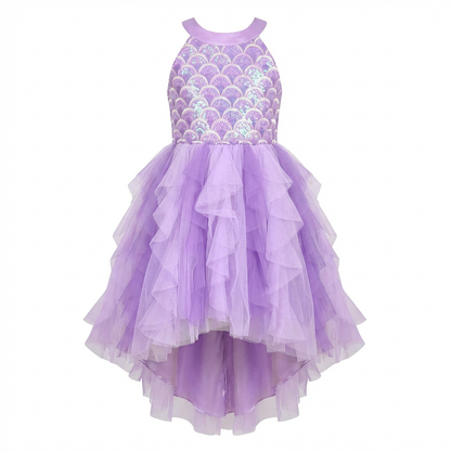 Sunny Fashion Girls Pink Sequin Hi-Lo Party Dress
