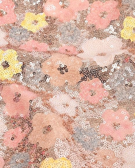 Sunny Fashion Girls Sparkle Floral High-Low Tulle Party Dress