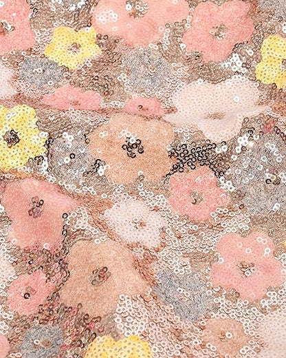 Sunny Fashion Girls Sparkle Floral High-Low Tulle Party Dress