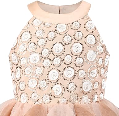 Sunny Fashion Girls Pink Sequin Hi-Lo Party Dress
