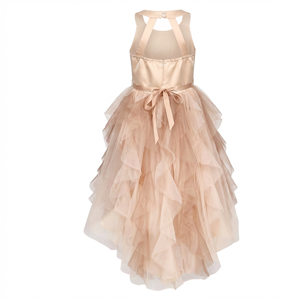 Sunny Fashion Girls Pink Sequin Hi-Lo Party Dress