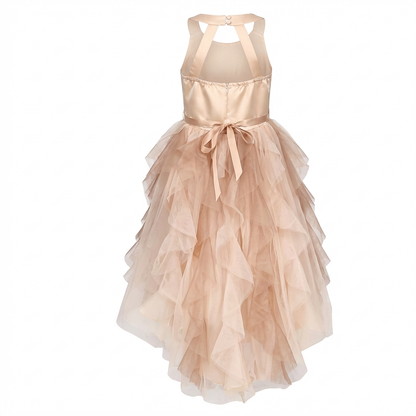 Sunny Fashion Girls Pink Sequin Hi-Lo Party Dress