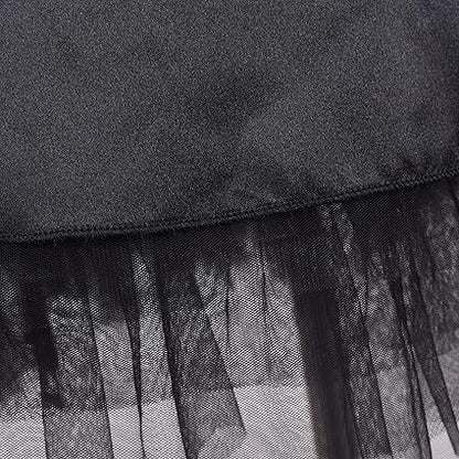 Sunny Fashion Girls Black Lace Ruffle Party Dress