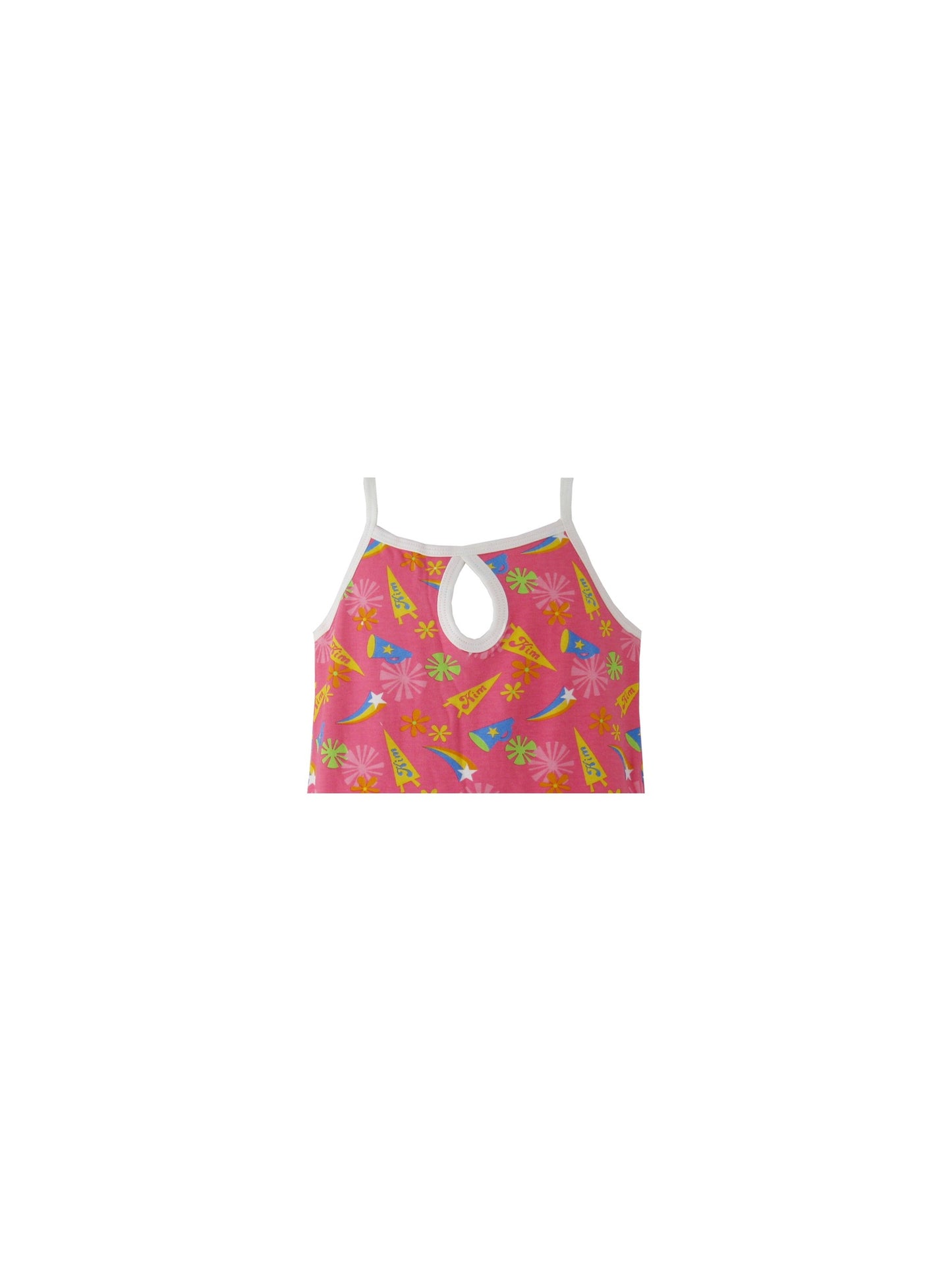 Girls Dress Pink Print A-line Tank Jumper Kids Clothing Pink