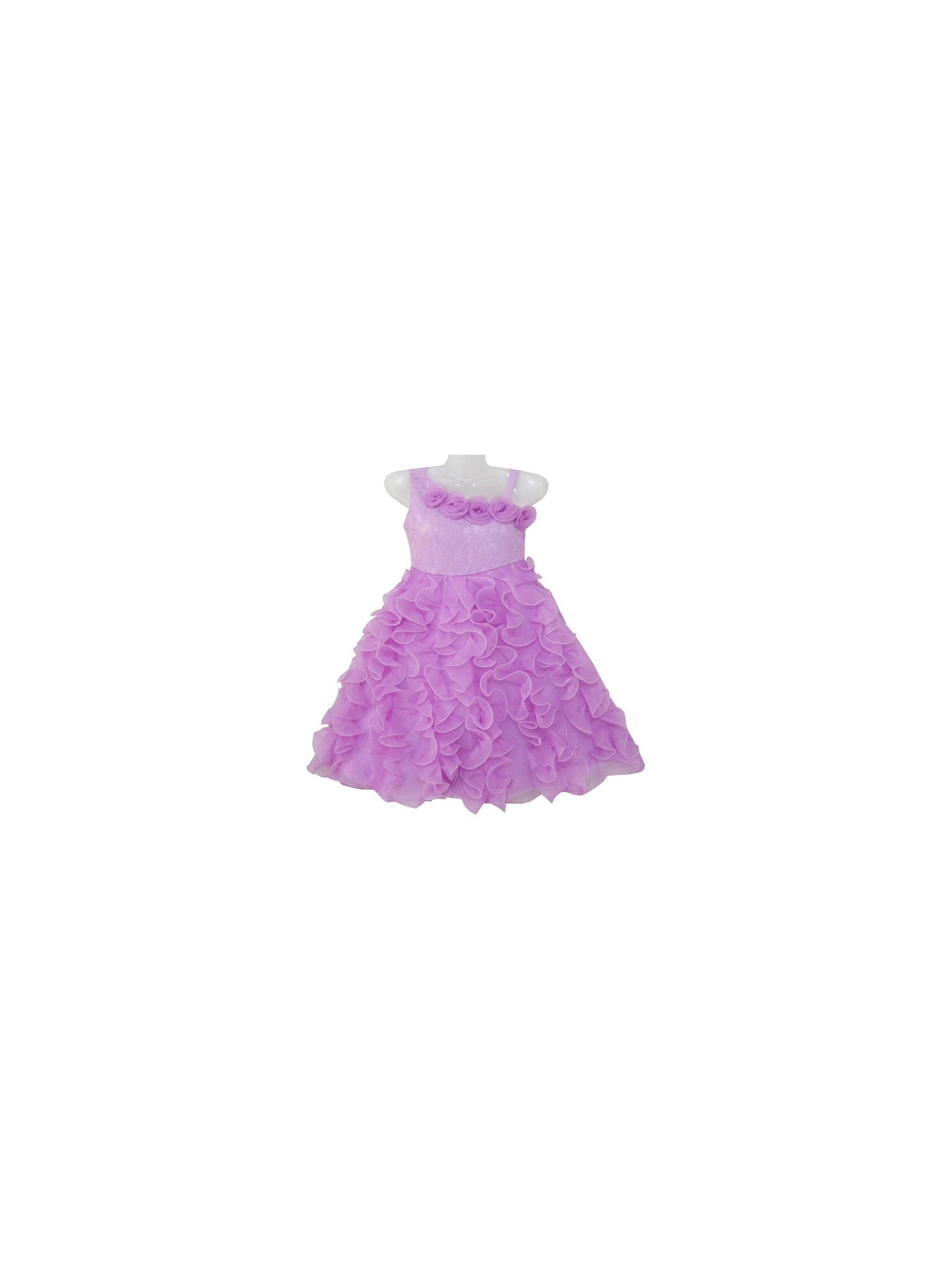 Girls Dress Purple Shoulder Fashion Rose Wedding Pageant Kids Boutique Purple