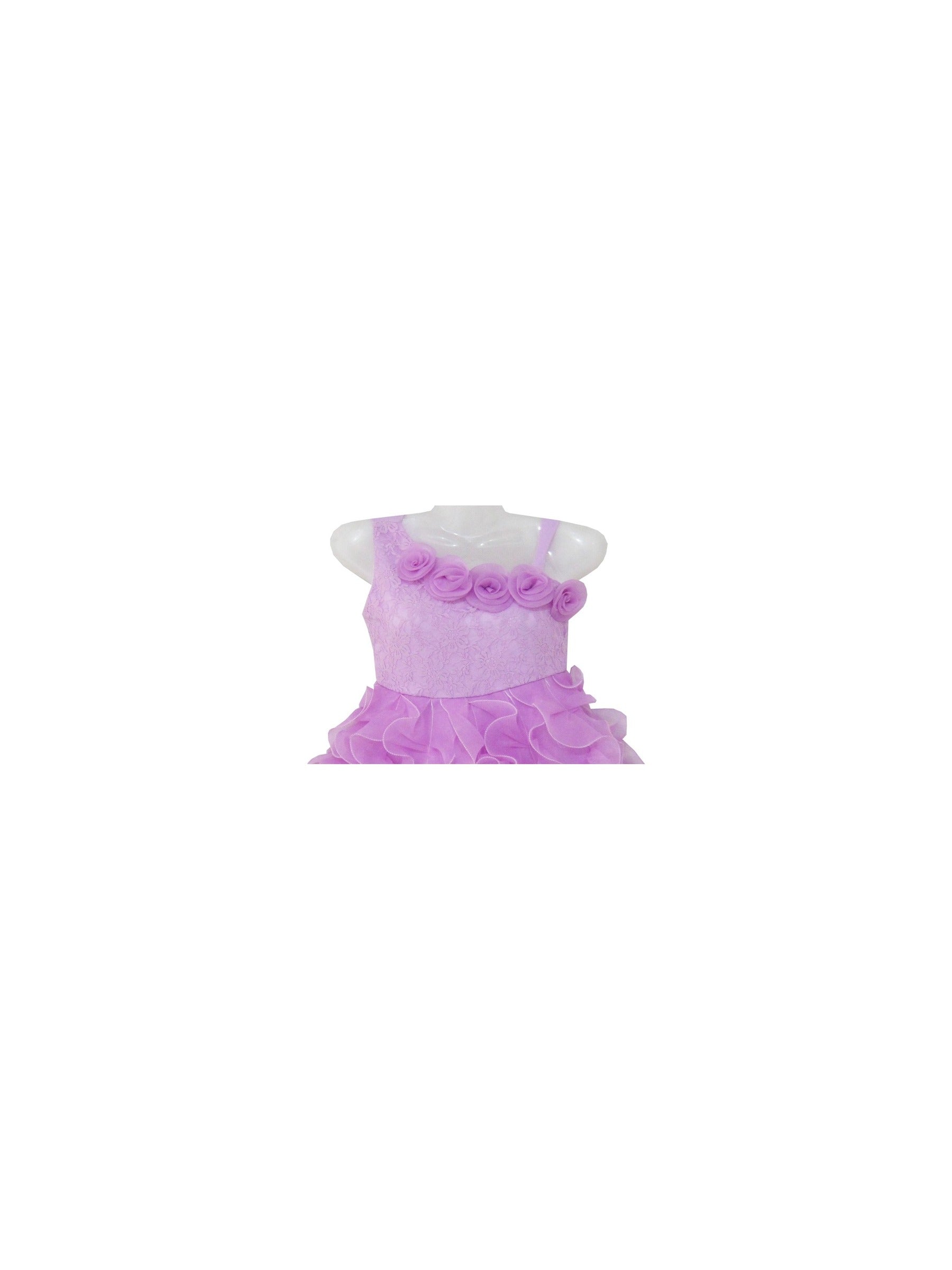 Girls Dress Purple Shoulder Fashion Rose Wedding Pageant Kids Boutique Purple