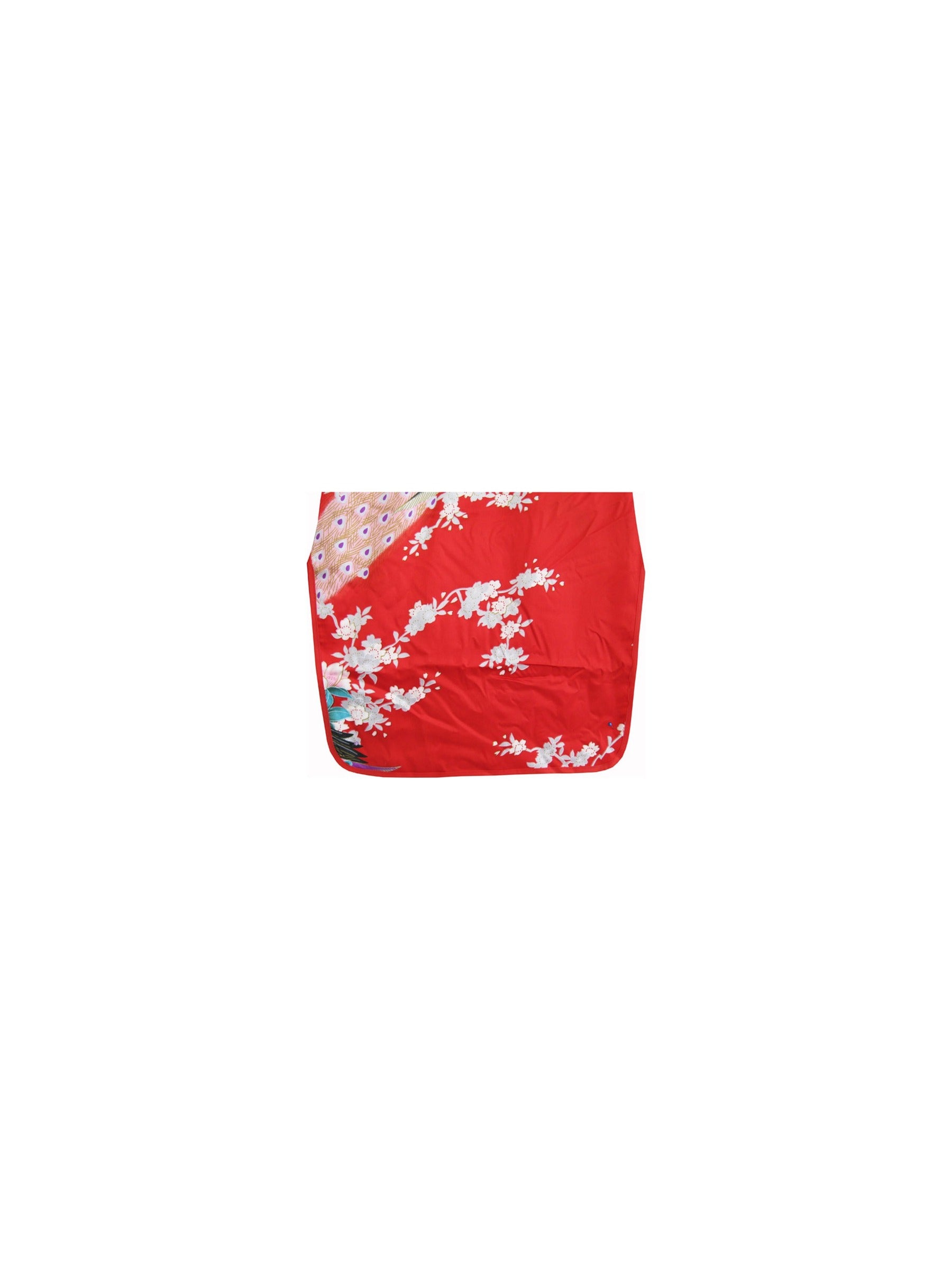 Girls Dress Cheongsam Floral Print Chinese Child Clothing Red