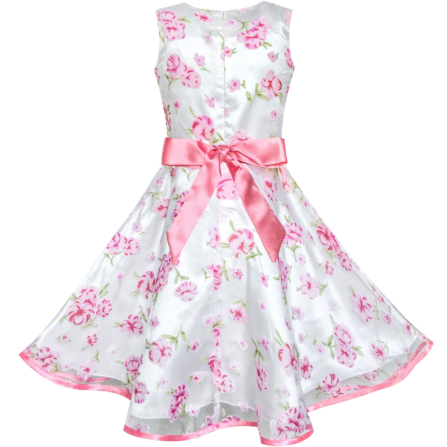 3 Layers Girls Dress flower Wave Pageant Bridesmaid Size 4-12 Years