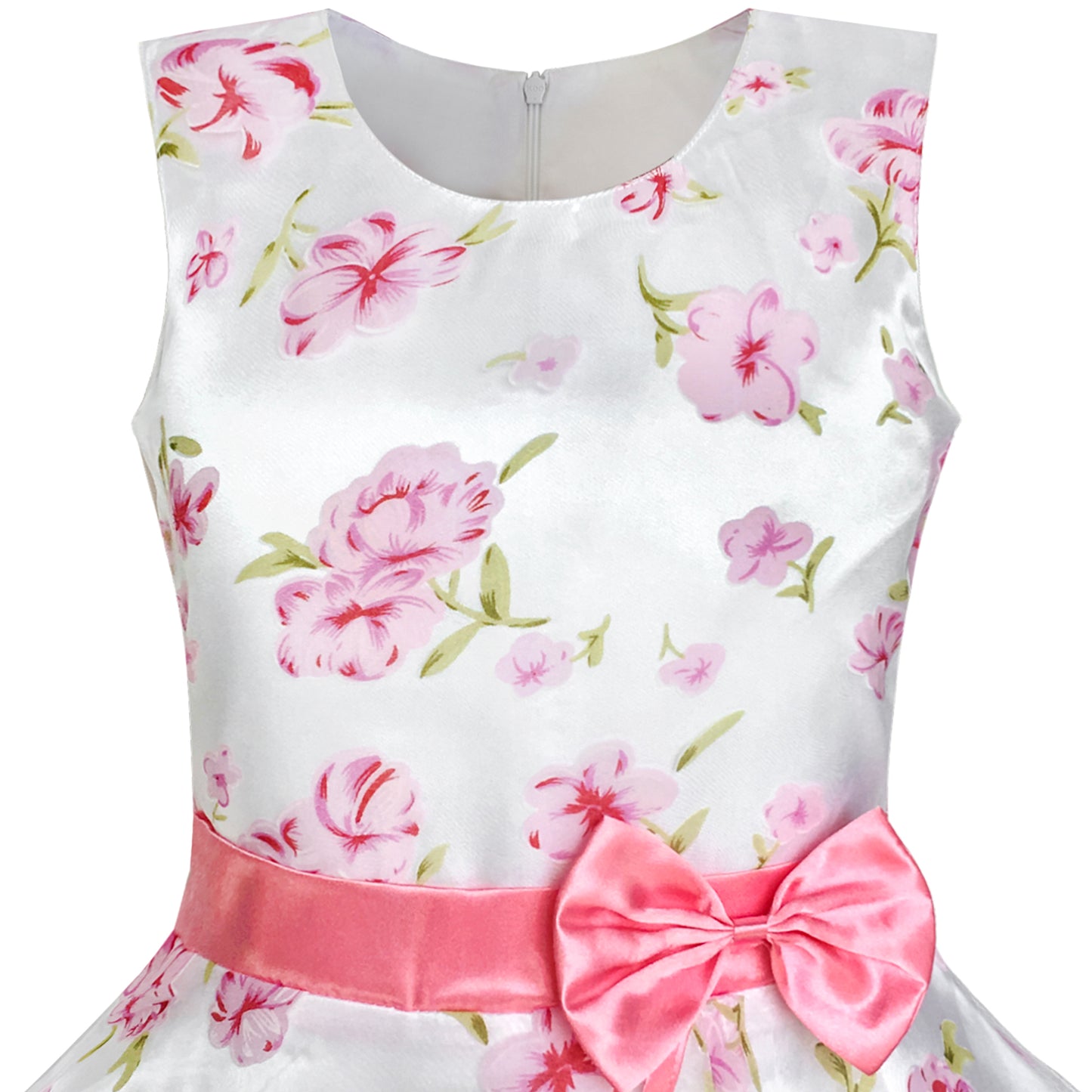 3 Layers Girls Dress flower Wave Pageant Bridesmaid Size 4-12 Years