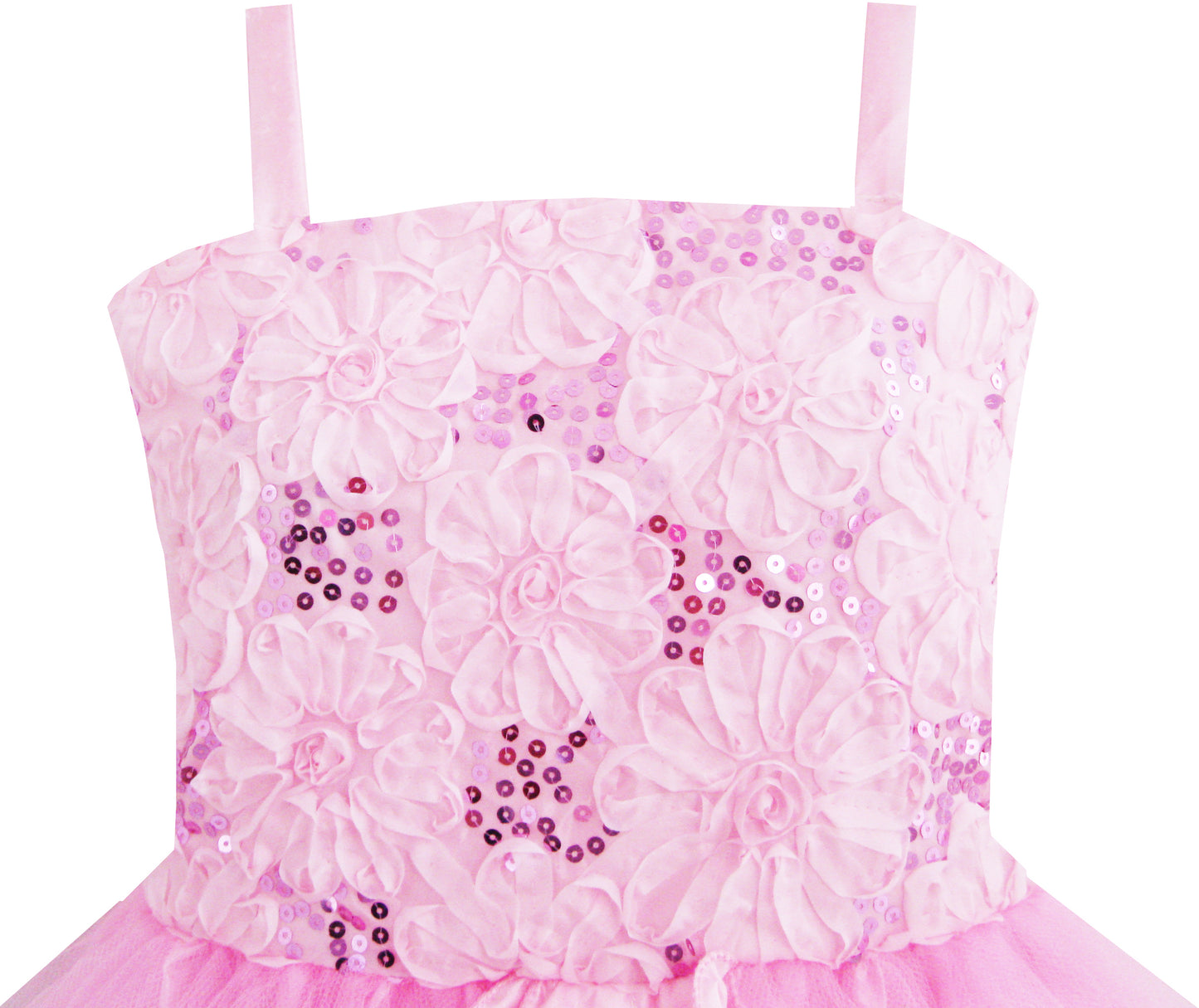 Girls Dress Sleeveless Halter Flower Multi Layer Chiffon Size 3-14 Years