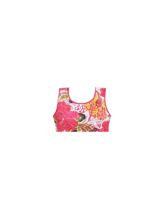 Girls Dress Flower Lace A-lined Party Dancing Child Clothes Red