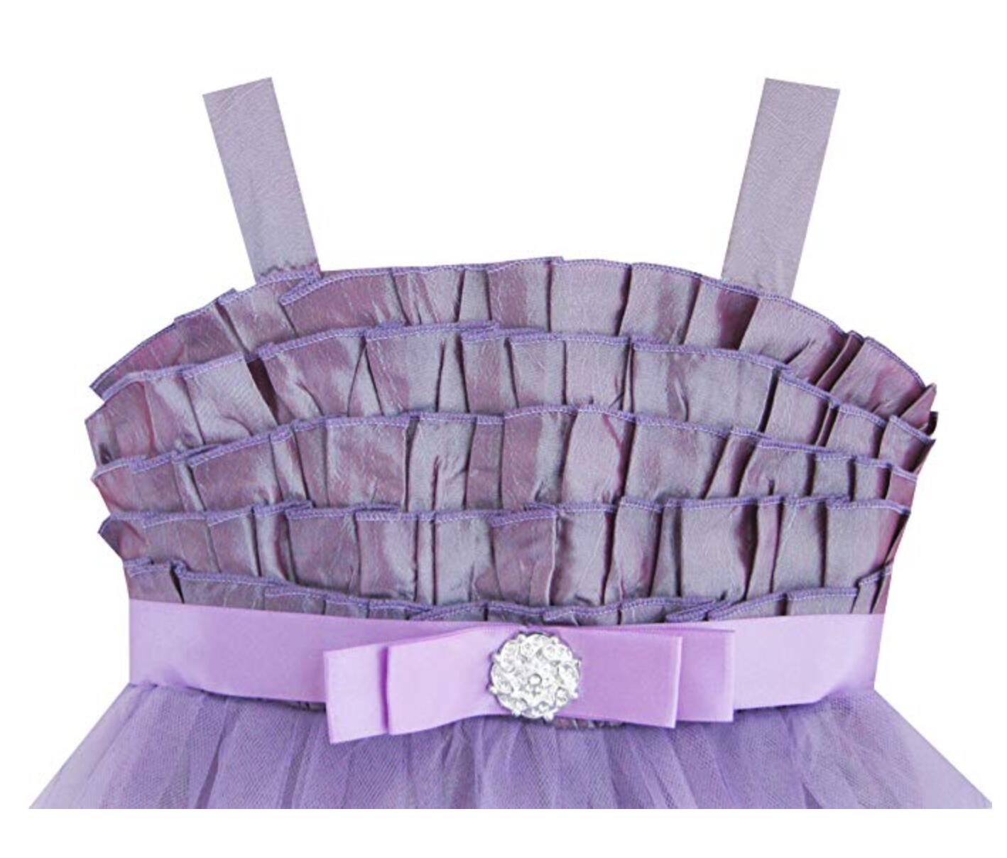 Flower Girl Dress Bow Tie Pageant Wedding Size 3-12 Years