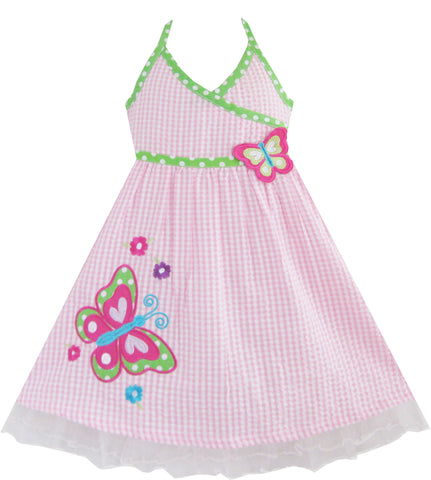 Girls Dress Tank Smocked Ruffle Skirt Size 12M-5 Years