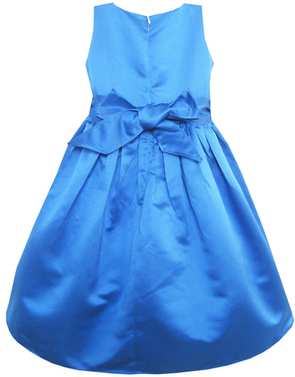 Sunny Fashion Girls Pink Satin Bow Party Dress