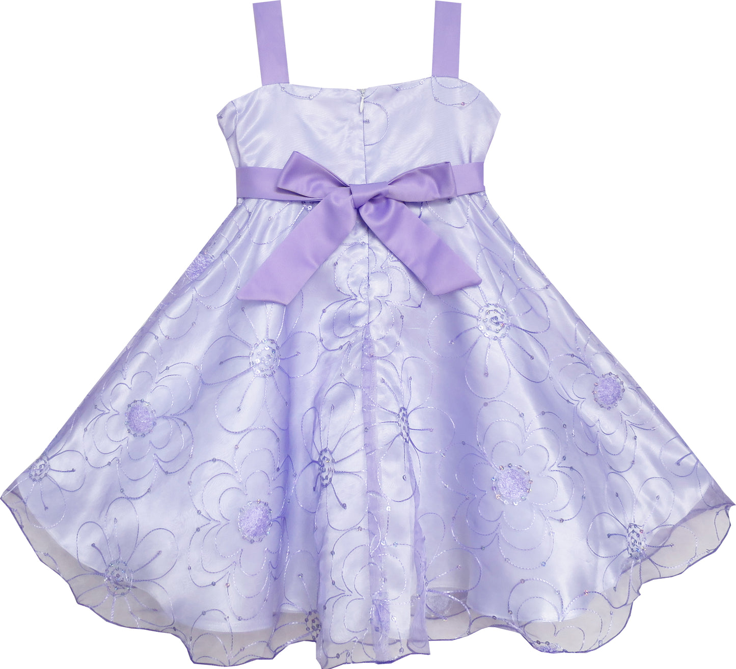Flower Girl Dress Bow Tie Pageant Wedding Size 3-12 Years
