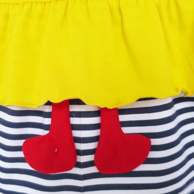 Girls Dress Princess Cute Design Sundress Kids Clothing Yellow