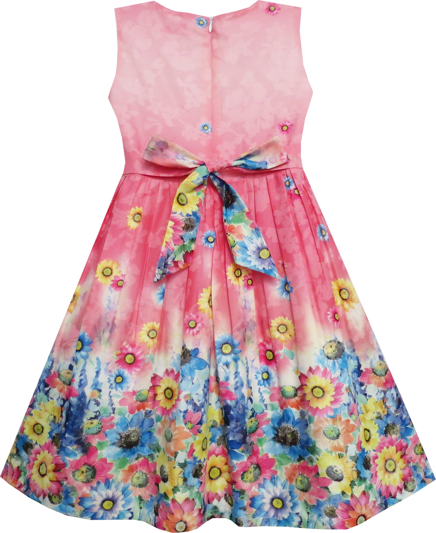 Girls Dress Sky Fantasy Colorful Angel Wings Feather Print Size 4-14 Years