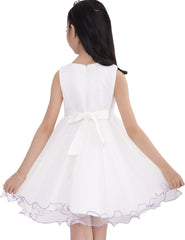 Girls Dress Elegant Design Princess Wedding Bow Tie Flower Size 4-14 Years