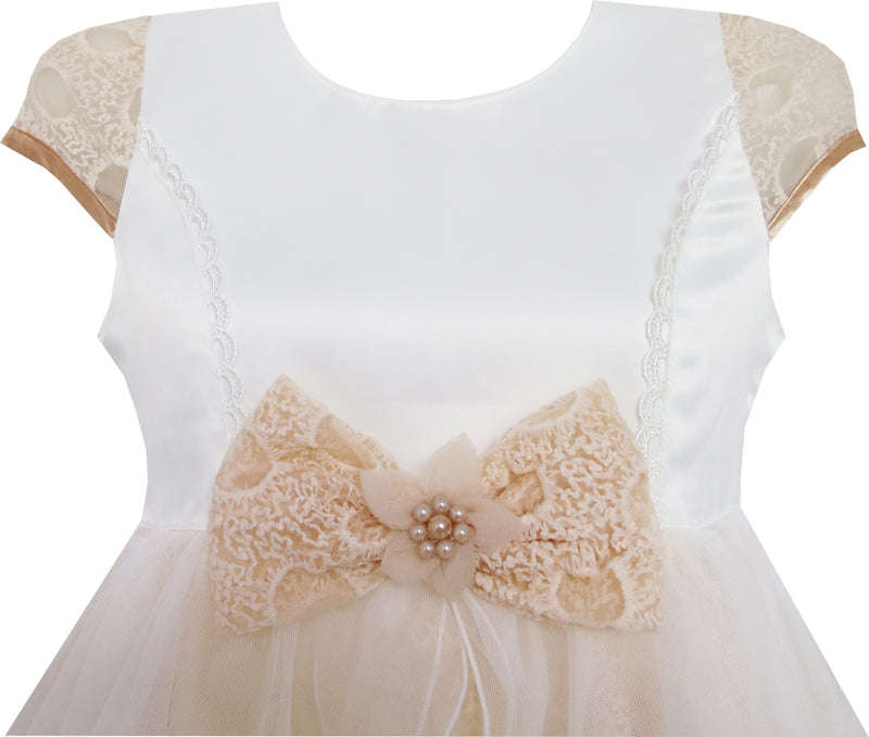 Flower Girls Dress Tiered Ruffle Skirt Pageant Size 3-10 Years