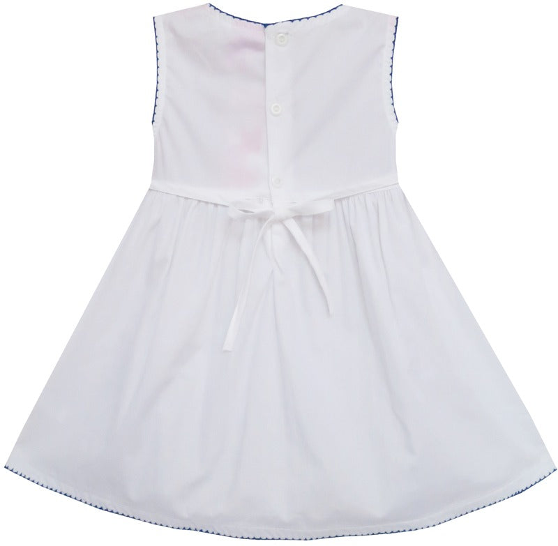 Girls Dress Little Girls Striped Embroidery Circles Heart Multi-Color