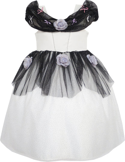 Sunny Fashion Girls Purple Flower Mesh Princess Dress