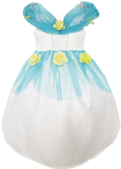 Sunny Fashion Girls Purple Flower Mesh Princess Dress