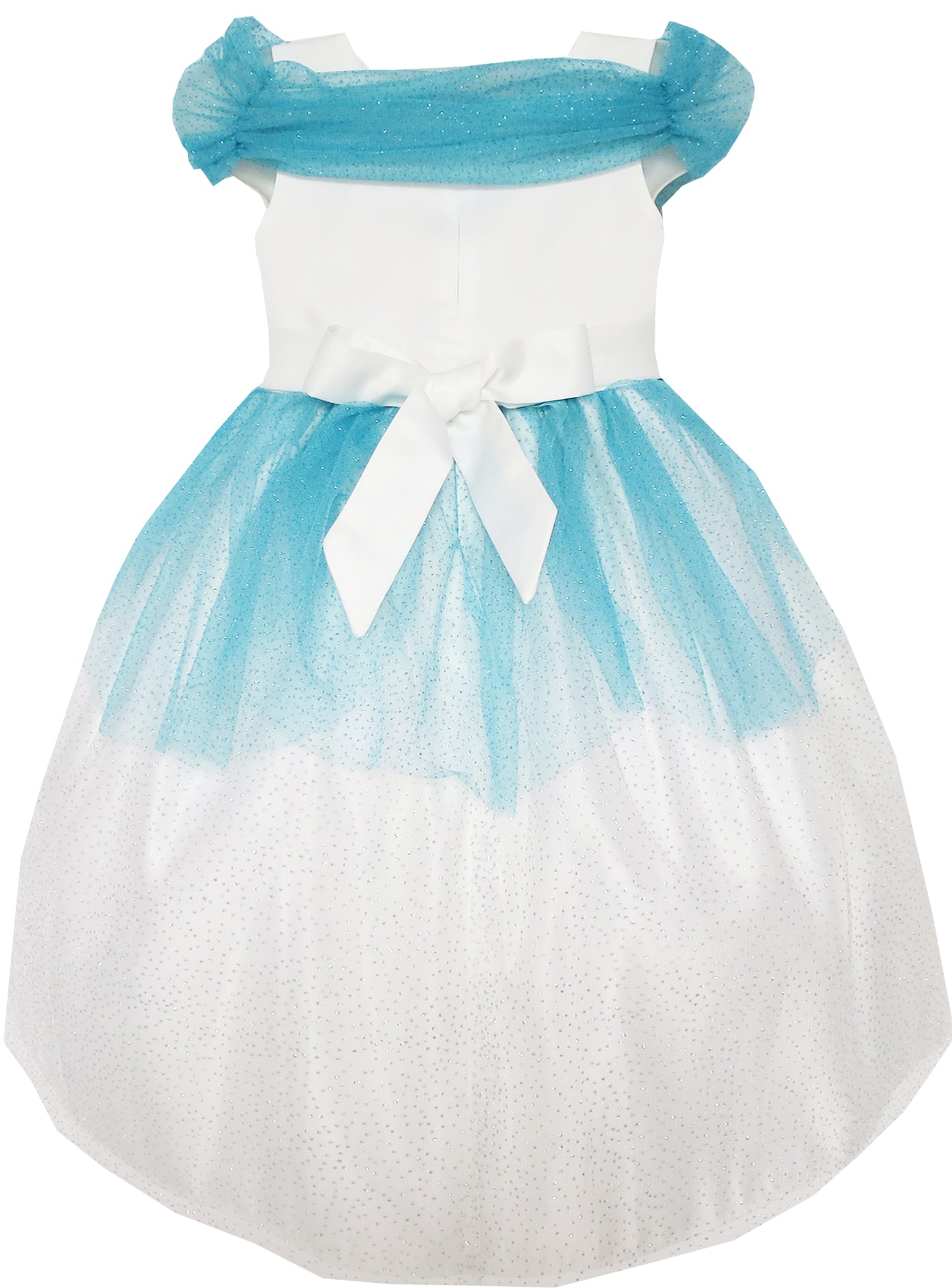 Sunny Fashion Girls Purple Flower Mesh Princess Dress