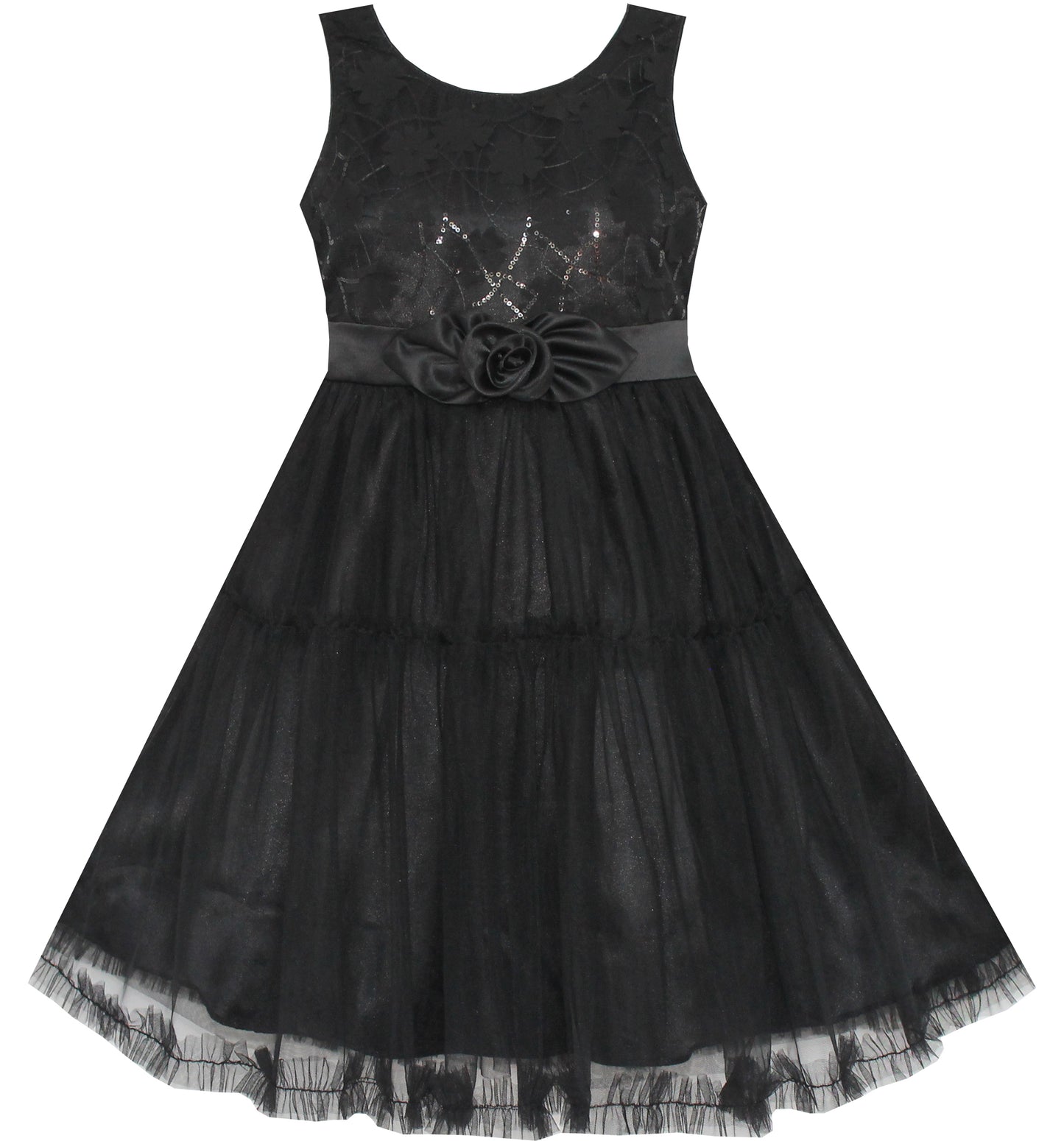 Sunny Fashion Girls Printed Cotton A-Line Dress