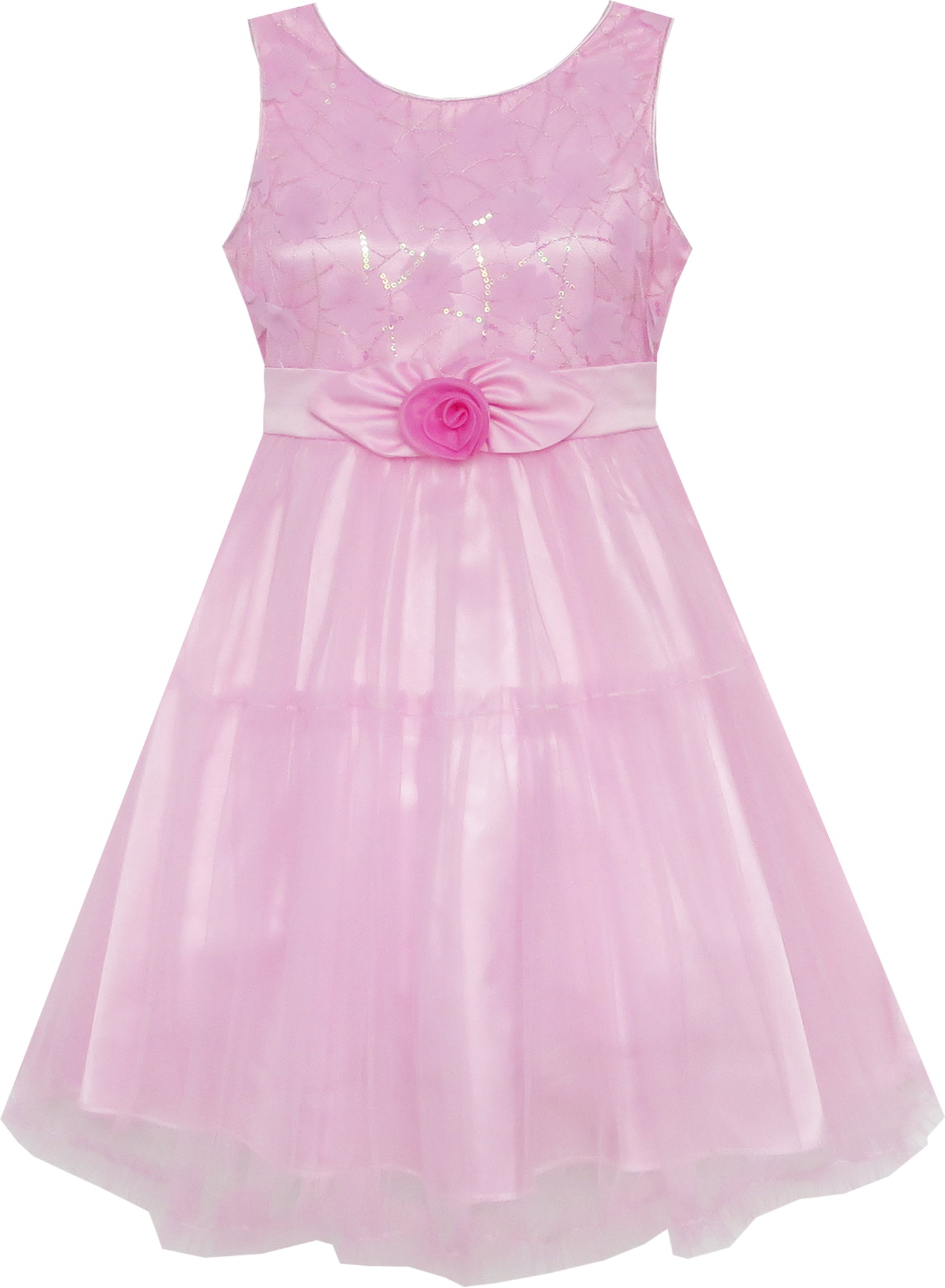 Sunny Fashion Girls Printed Cotton A-Line Dress