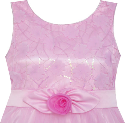 Sunny Fashion Girls Printed Cotton A-Line Dress