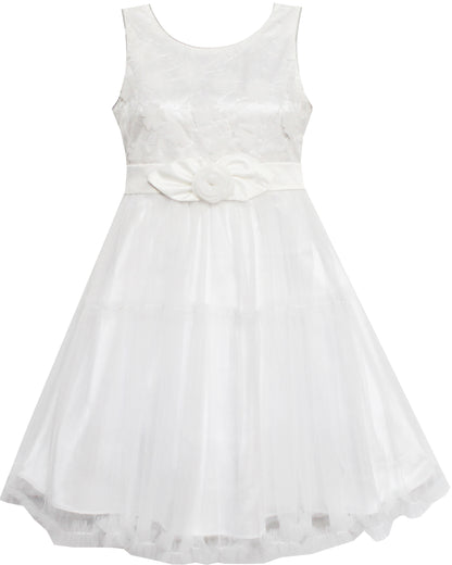 Sunny Fashion Girls Printed Cotton A-Line Dress