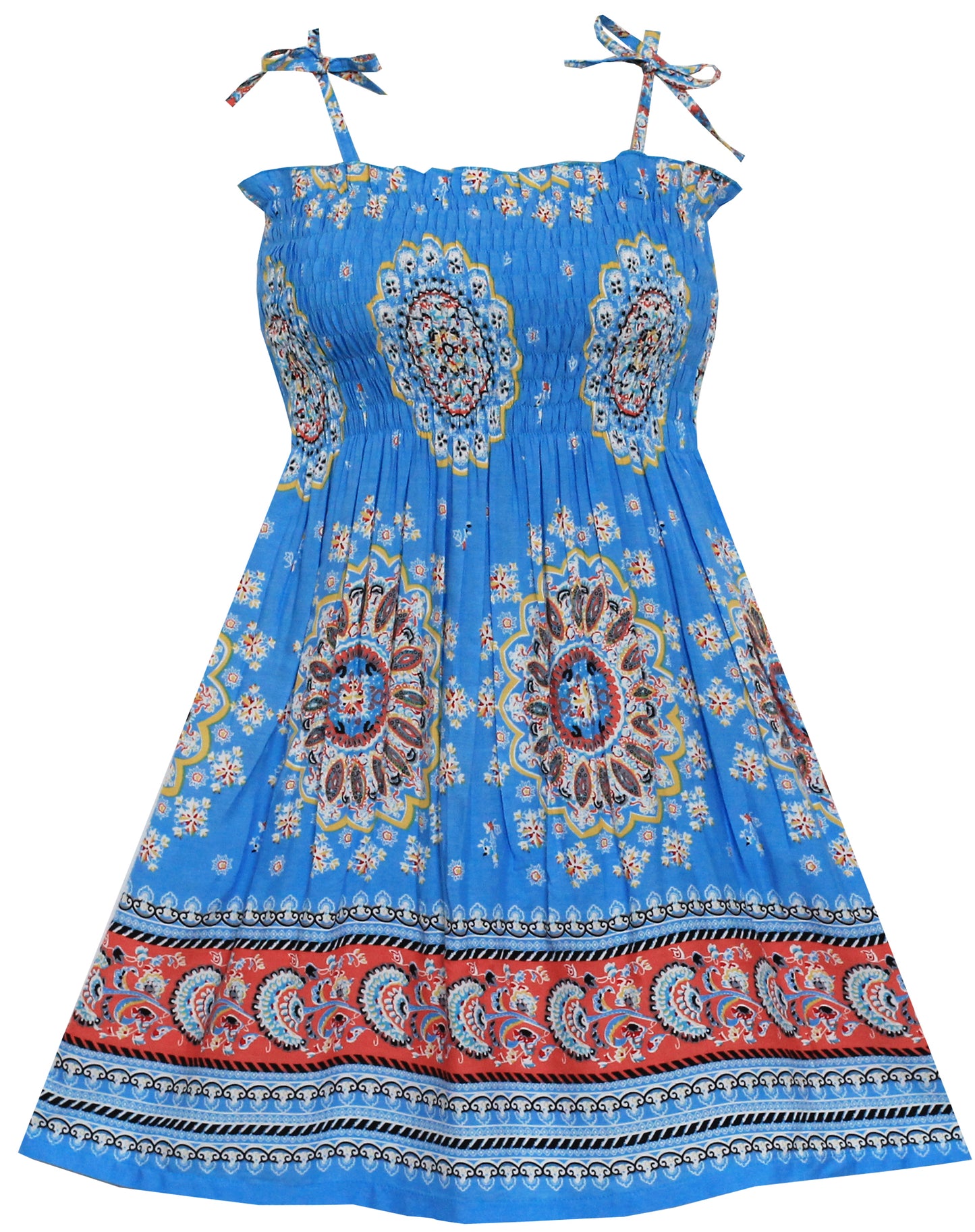 Girls Dress Tank Smocked Dress Cat Leopard Size 2-14 Years