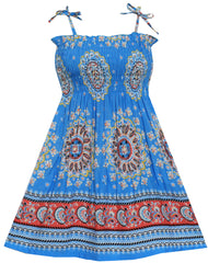Girls Dress Tank Smocked Dress Cat Leopard Size 2-14 Years