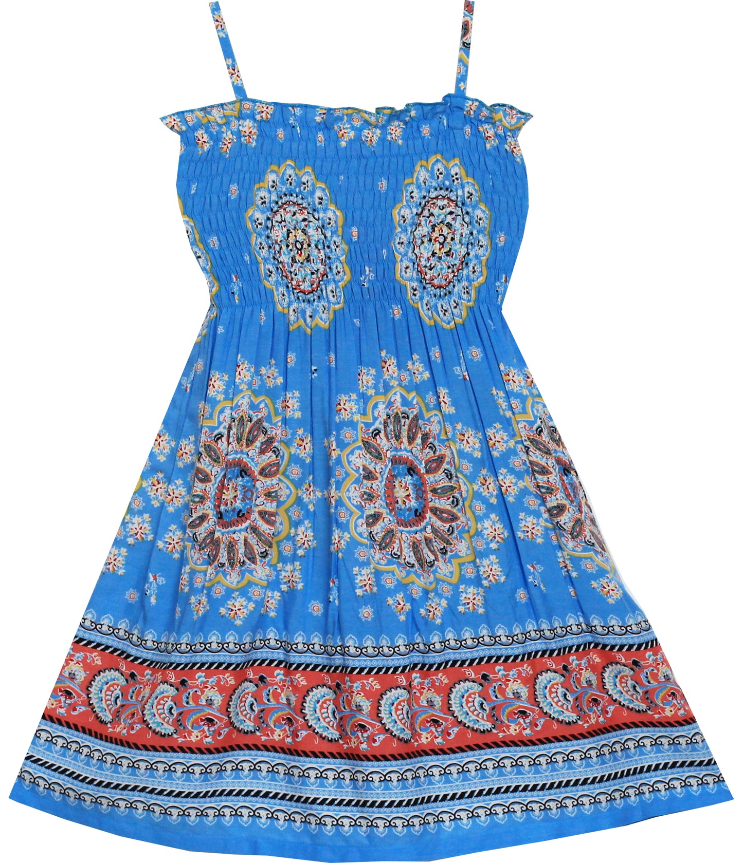 Girls Dress Tank Smocked Dress Cat Leopard Size 2-14 Years