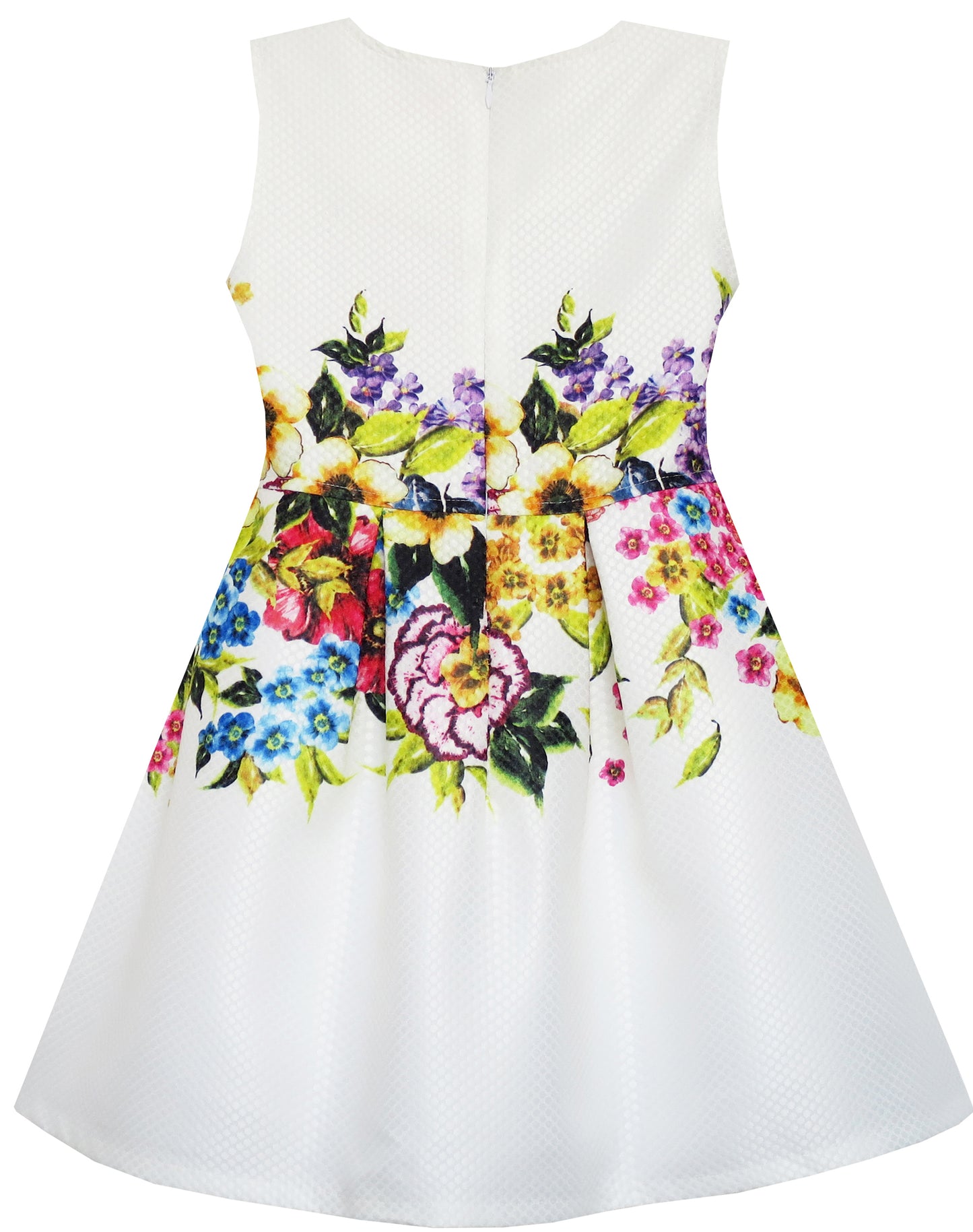 Girls Dress Navy Flower Belt Vintage Party Size 4-14 Years