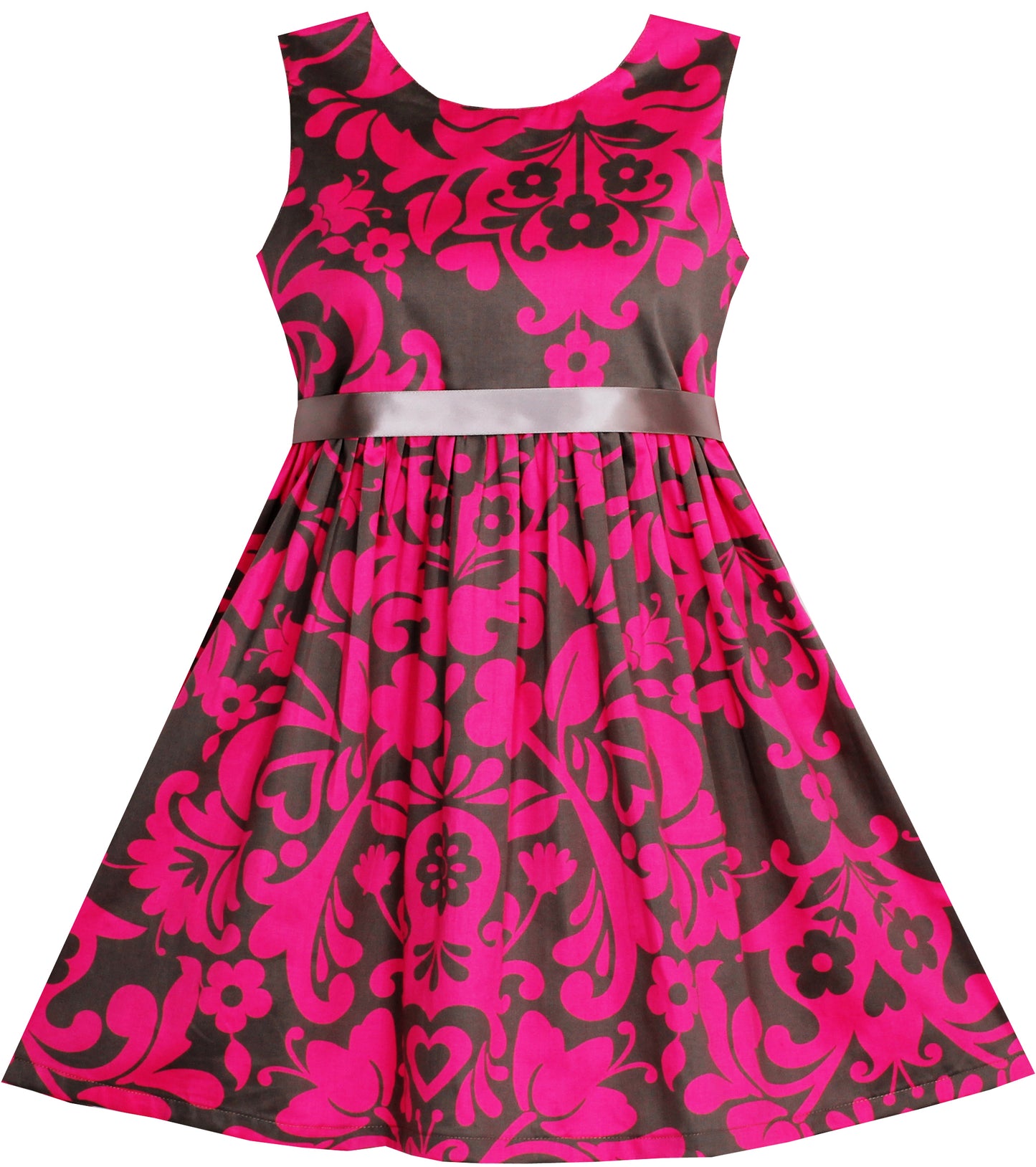 Girls Dress Flower Summer Beach Dress Size 2-12 Years