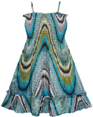 Girls Dress Tank Smocked Dress Cat Leopard Size 2-14 Years